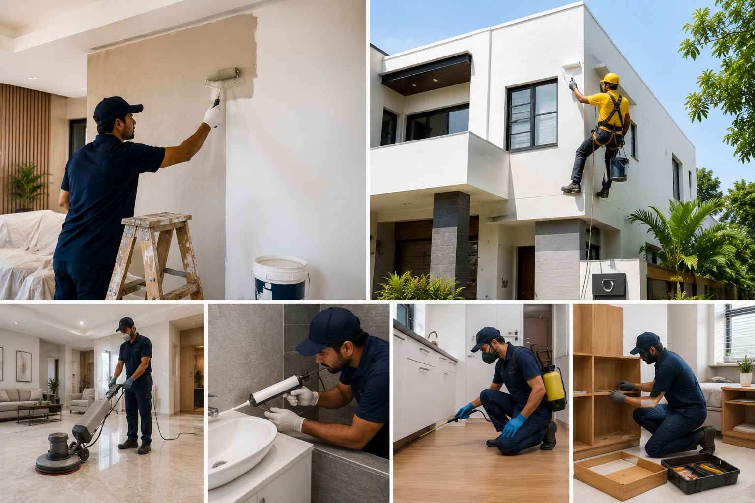 Professional Painters at Work